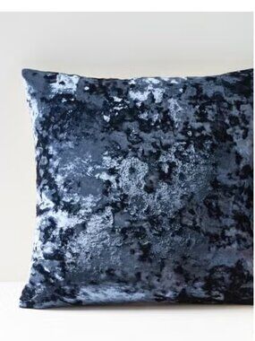 NWT West Elm Pressed Velvet Linen Back Pillow Cover 20x20in MODERN CONTEMPORARY